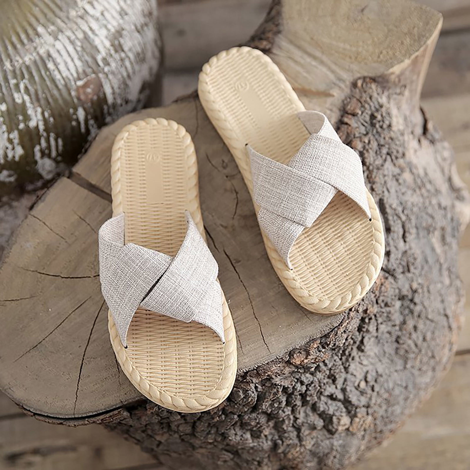 Slippers Summer Slipper Home Shoes Indoor Sandals Sandal Ladies Linen Bow  Bowknot Socks Heated Casual Beach Party Flops - Walmart.com