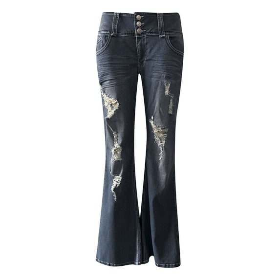 Aayomet Womens Jeans Women's Flex Motion Regular Fit Bootcut Jean,Black XL