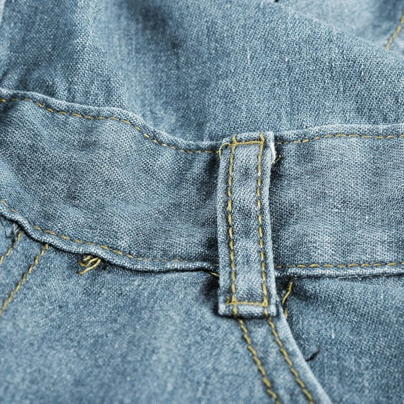 Aayomet Womens Jumpsuits Dressy Romper Jeans Casual Color Womens Solid Short Overalls Fashion Jumpsuits Women's Jumpsuit,Light Blue L