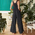 thumbnail image 1 of Aayomet Womens Jumpsuits Wide Women's Straps Prints Leg Vintage Jumpsuit with Pockets Floral Women's Jumpsuit,Navy XL, 1 of 4