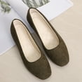 thumbnail image 1 of Aayomet Womens Lace up Shoes Casual Women Girls Solid Big Size Slip On Flat Shallow Comfort Casual Business Casual Shoes Women,Army Green 5.5, 1 of 5