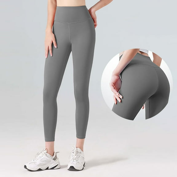 Aayomet Womens Leggings Exercise Fitness Running High Waist Yoga Pants (Dark Gray, M)