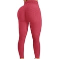 thumbnail image 1 of Aayomet Womens Leggings High Yoga Exercise Waist Women's Fitness Bubble Lifting Yoga Pants (Red, M), 1 of 4