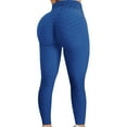 thumbnail image 1 of Aayomet Womens Leggings High Yoga Exercise Waist Women's Fitness Bubble Lifting Yoga Pants (Sky Blue, XS), 1 of 4