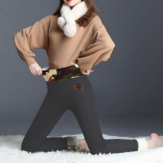 Aayomet Womens Leggings Leggings Waist Warm Pants Keep Long Women Printed Pants (Dark Gray, XXXL)