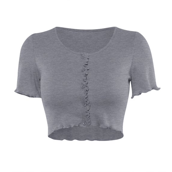 Aayomet Womens Plus Size Tops Women's Short Sleeve Tops Leopard Color Block T Shirt Casual Tunic Crew Neck Striped Shirts,Gray S