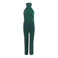 thumbnail image 1 of Aayomet Womens Rompers And Jumpsuits Womens Temperament Solid Color Neck Znd Backless Slim Fit Jumpsuit,Green S, 1 of 4