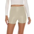 thumbnail image 1 of Aayomet Womens Shorts Womens Elastic Waist Loose Shorts with Pockets Leather Shorts Plus Size Shorts For Women Beige,XL, 1 of 5