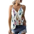 thumbnail image 1 of Aayomet Womens Sleeveless Women's V Neck Sleeveless Lace Trim Spaghetti Strap Camisole Cami Tank Top,Purple S, 1 of 5