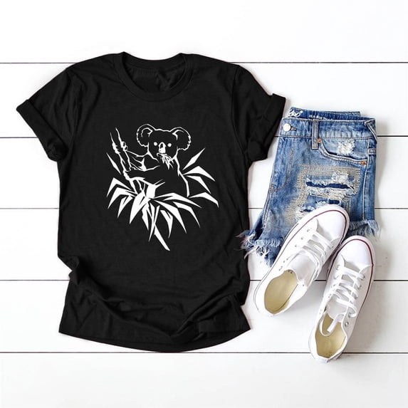 Aayomet Womens Summer Tops Women Cute Dinosaur Graphic T-Shirts Teen Girls Funny Tees,Black M