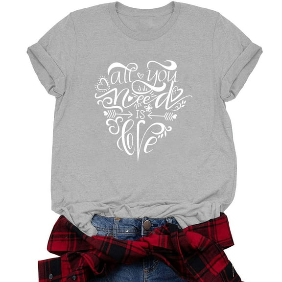 Aayomet Womens T Shirts Women T-Shirt Cross Faith Blessed Shirt Funny Inspirational Casual Short Sleeve Graphic Thankful Cute Tee Tops,Gray 3XL