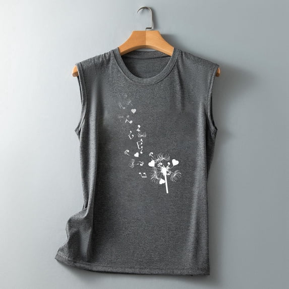 Aayomet Womens Tank Tops Women's Summer Basic Sleeveless V Neck Casual Tank Tops Loose Shirts,Dark Gray L