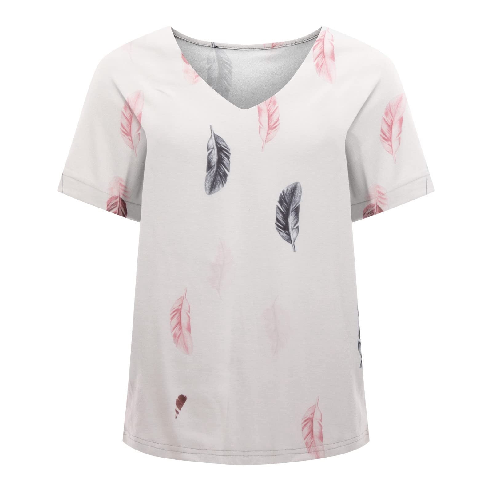 Top Femme Talbots/Fresh Produce En Coton Blanc - Col V Brodé - Taille L - Manches 3/4 - État Parfait Occasion
