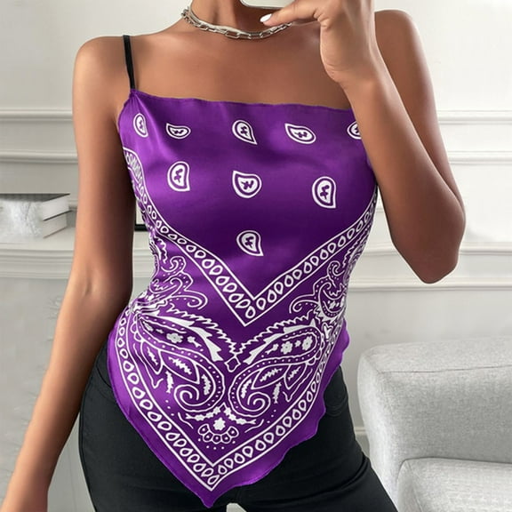 Aayomet Womens Tops Womenâs Sleeveless Square Neck Fitted Ribbed Gym Workout Crop Tank Tops,Purple S