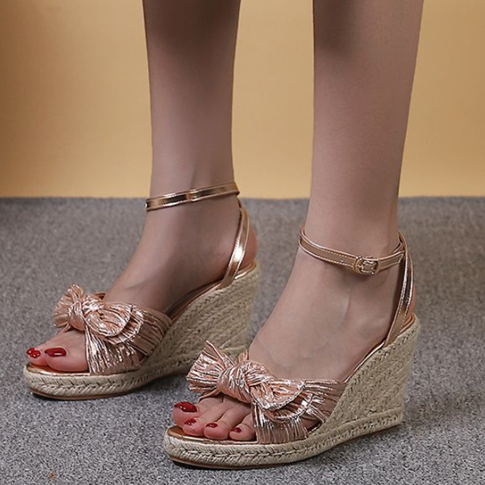 Rhinestone Sandals Women's Casual Shoes GCSG39 Platform Wedges High heels |  Touchy Style