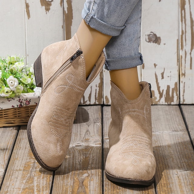 Aayomet Womens Winter Boots Heel Fashion Boots Short Boots Comfortable