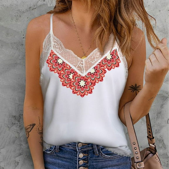 Aayomet Womens Workout Tops Womens Deep V Neck Wrap Spaghetti Strap Tank Tops Summer Sleeveless Shirts Blouses,Red M