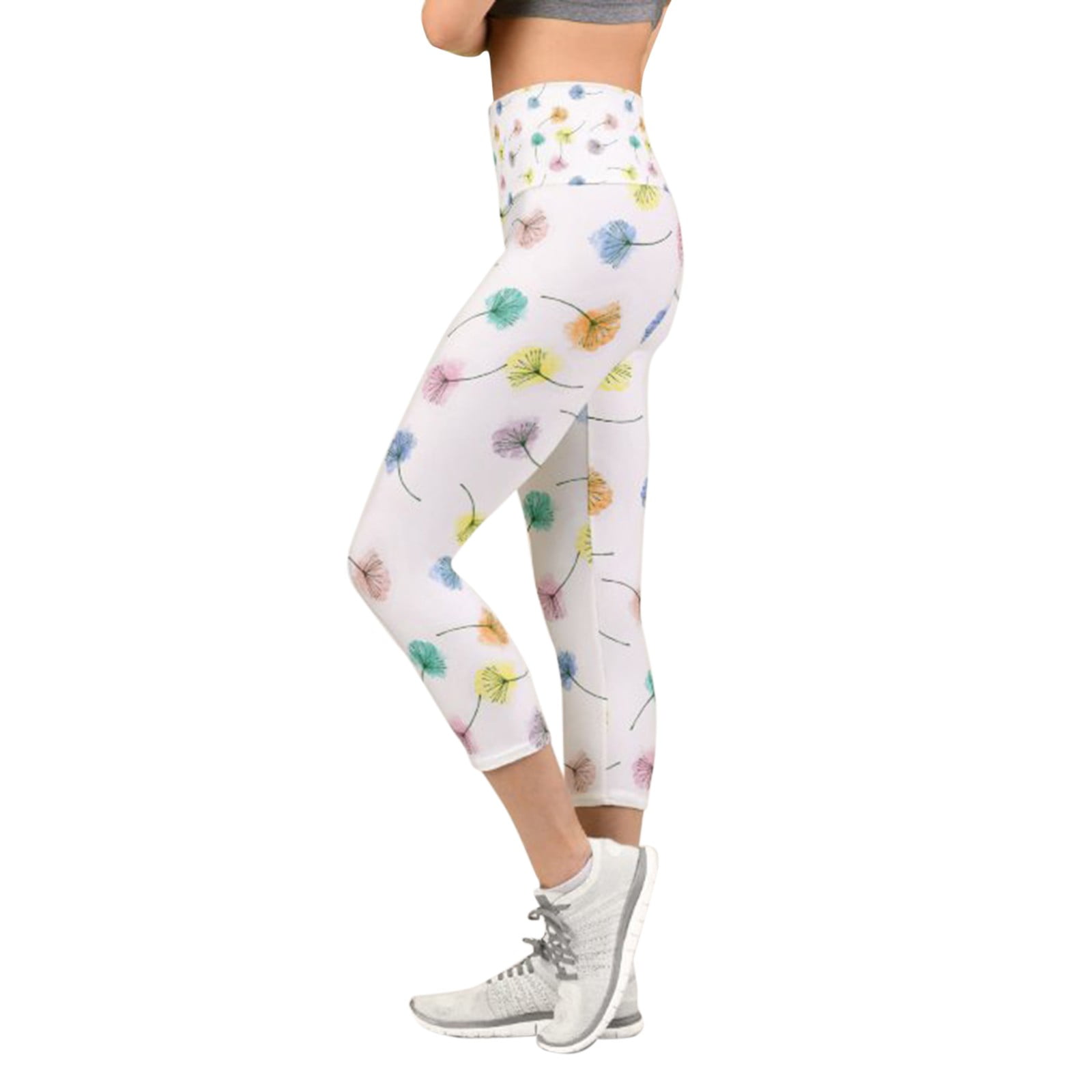 Aayomet Womens Yoga Pants Women's Mesh Yoga Pants with 2 Pockets, Non See- Through High Waist Tummy Control 11 Way Stretch Leggings,White XL 