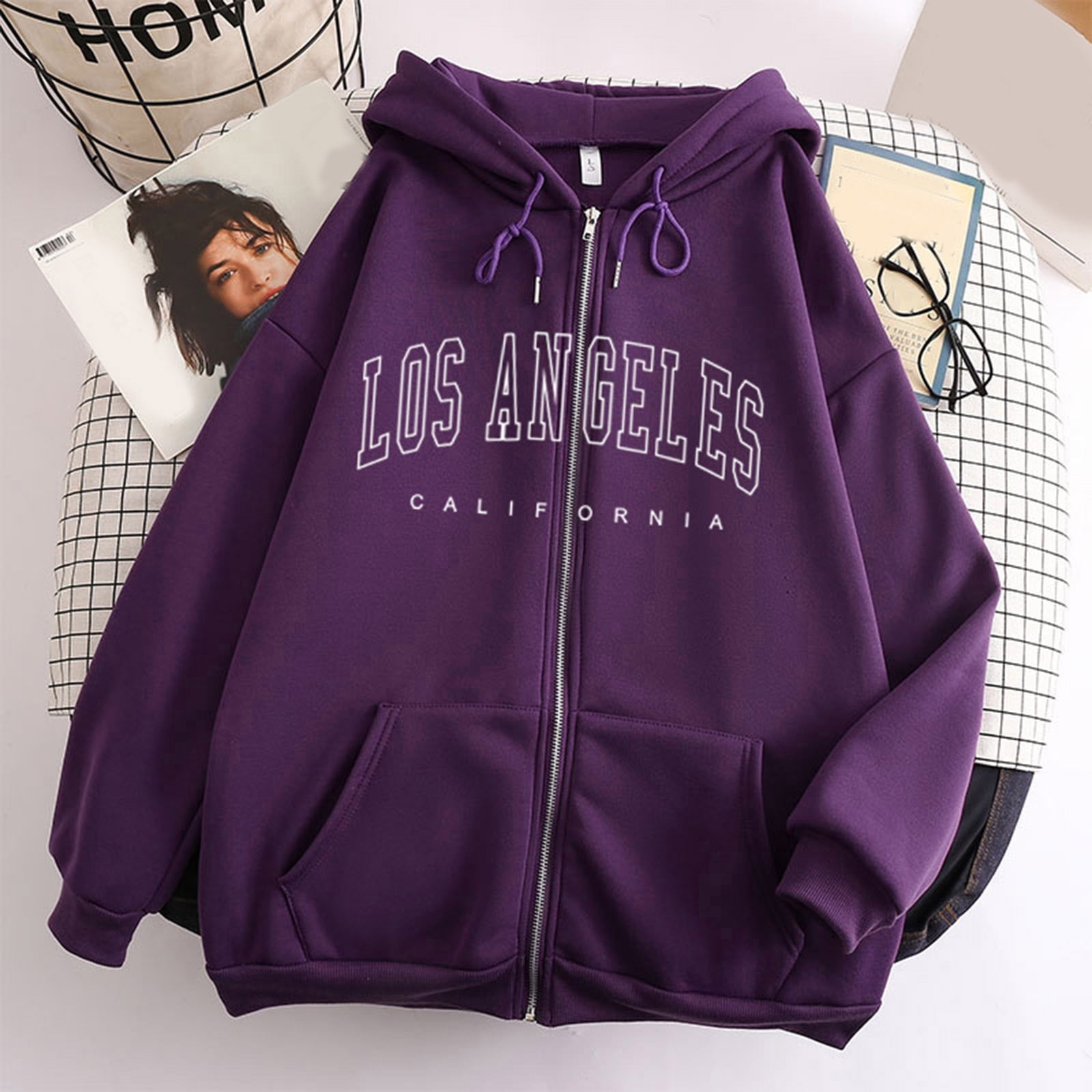 Aayomet Womens Zip Up Hoodies Sweatshirt Los Angeles Aayomet Womens Zip Up Hoodies Sweatshirt Los Angeles