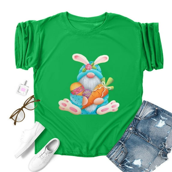 Aayomet Workout Shirts For Women Women's Short Sleeve Tops Leopard Color Block T Shirt Casual Tunic Crew Neck Striped Shirts,Green S