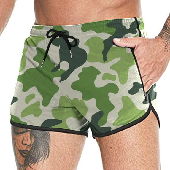 Aayomet Workout Shorts Men Men Summer Printed Short Pant Casual Loose Short Fashion Tether Pocket Board Short Pant Comfortable Short,Green M