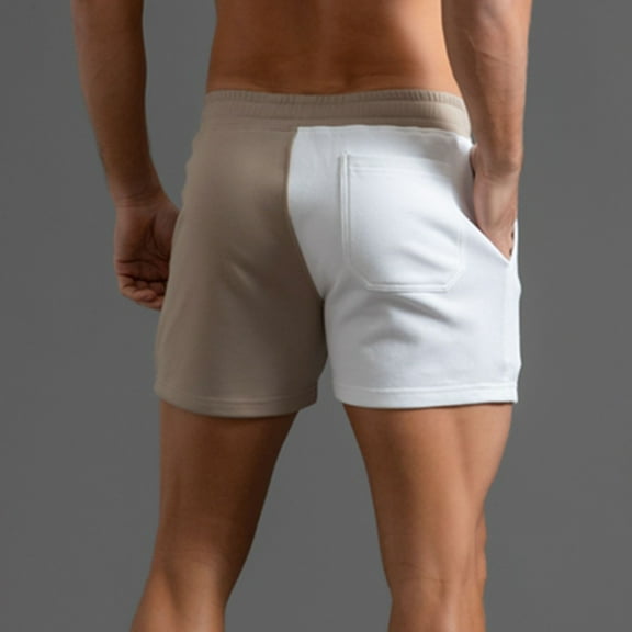 Aayomet Workout Shorts Men Mens Shorts Casual Adjustable Drawstring Elastic Waist Slim Shorts,Khaki M