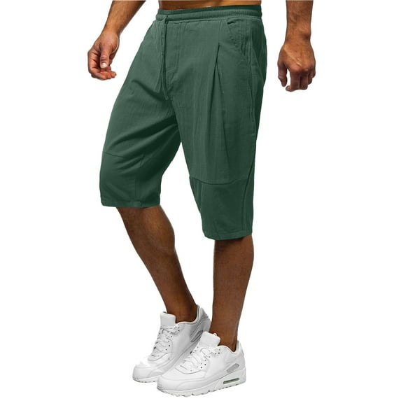 Aayomet Workout Shorts Men's Golf Hybrid Dress Shorts Casual Chino Stretch Flat Front Lightweight Quick Dry with Pockets,Green XL