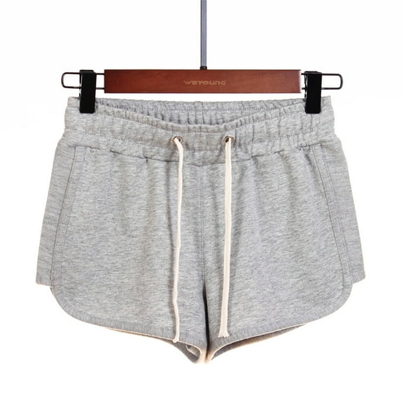 Aayomet Workout Shorts Womens Women's Drawstring Elastic Waist Casual Solid Comfy Linen Beach Shorts,Gary S