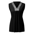 thumbnail image 1 of Aayomet Workout Tops Tank Top for Women Summer Halter Tops Pleated Sleeveless Cami Shirts,Black XL, 1 of 4