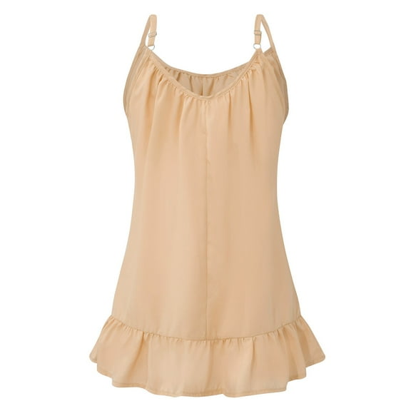 Aayomet Workout Tops Womens Sleeveless Tank Tops Layering Tanks Undershirt Tank Top,Beige L