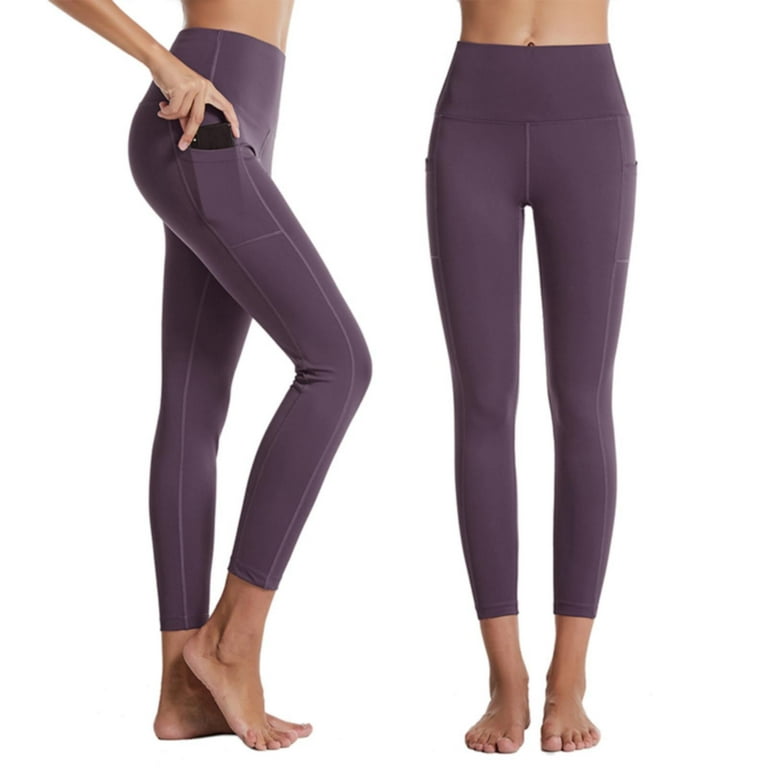Aayomet Yoga Pants With Pockets for Women Women's Lifting Leggings Running  Yoga Fitness Sports Pants,Purple M