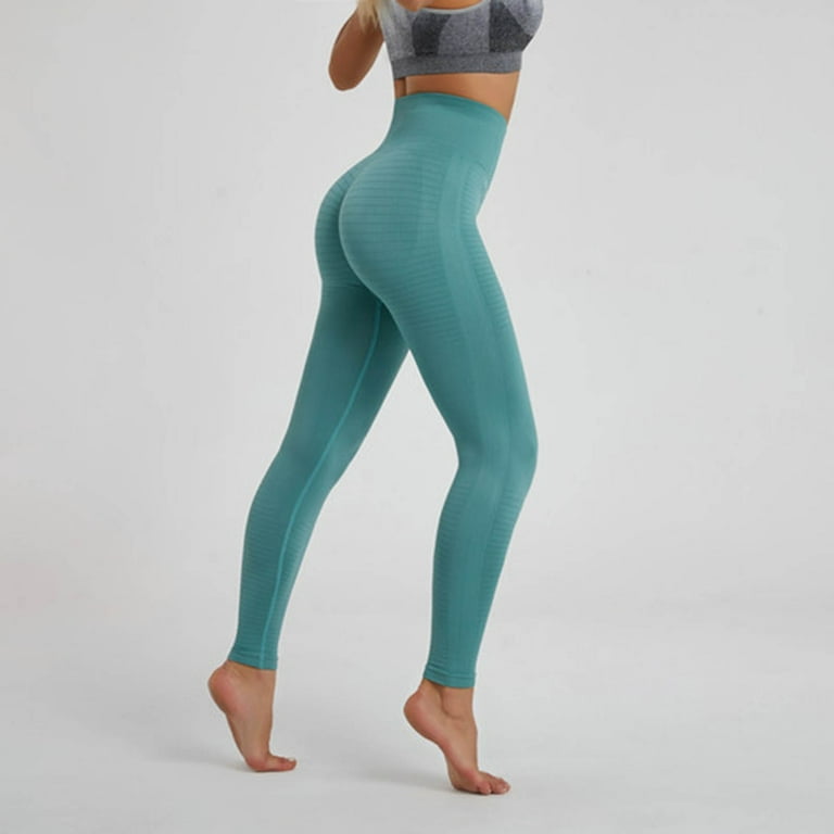 Aayomet Yoga Pants Women Exercise Fitness Seamless Pants Tights Waist Yoga  High To Women's Lift Yoga Pants,Green S