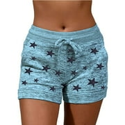 Aayomet Yoga Shorts For Women Workout Biker Shorts for Women Seamless Scrunch Short Gym Yoga Fitness Wonder Woman Batman Harley Quinn Superman,Blue M