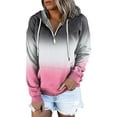 thumbnail image 1 of Aayomet Zip Up Hoodie Casual And With Pocket Clothes Sleeve Prints Pullover Sweatshirts Crewneck Sweatshirt Women Pink,S-XXL, 1 of 5