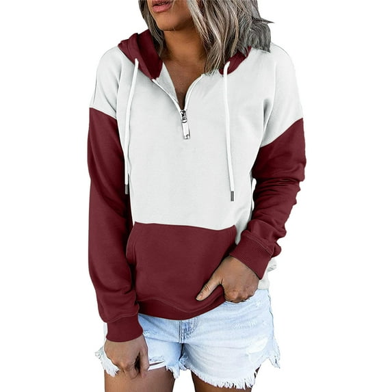 "Aayomet Zip Up Hoodie Pullover Button Hoodies Hooded V Down Long Sleeve Pocket For Womens Casual Sweatshirt For Women ,S-XXL"