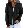 thumbnail image 1 of Aayomet Zip Up Hoodie Women Women Vintage Print Zip Up Sweatshirt Oversized Long Sleeve Punk Hoodie Hippie Pullover Jacket Streetwear,Black L, 1 of 5