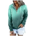 thumbnail image 1 of Aayomet Zip Up Hoodie Women Women's Casual Zip Up Hoodie Jacket Long Sleeve Drawstring Hooded Sweatshirt with Pocket,Green S, 1 of 5