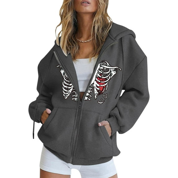 Aayomet Zip Up Hoodie Women Women's Sweatshirt Geometric Horse Print Aztec Hoodie Pullover Cowgirl Western Ethnic Style Hooded,Dark Gray M