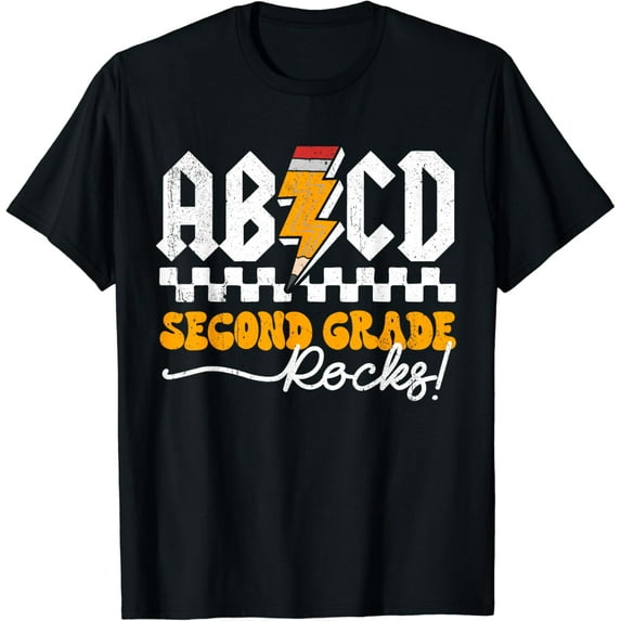 Ab Cd Second Grade Rocks 2Nd Grader Teacher Boys Girls T-Shirt Unisex S-5XL Hot Trending Shirt, Vintage Birthday Gift