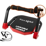 Ab Crunch Machine Core Trainer Ergonomic Handle with Resistance Bands