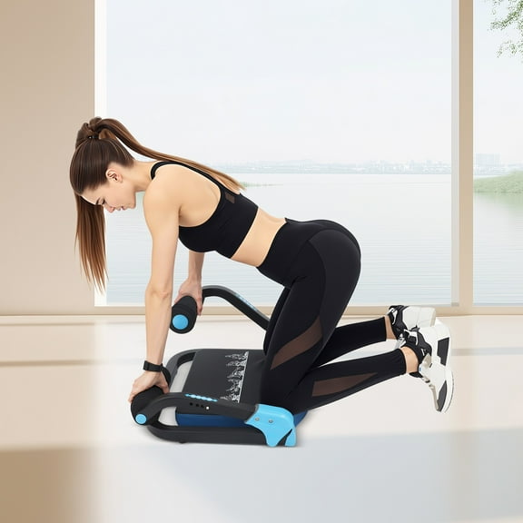 Ab Machine, 3-Speed Adjustable Resistance Foldable Sit Up Exercise Equipment, 264LBS Weight Capacity Core Trainer for Home Gym (Ab Workout & Crunch Machine)