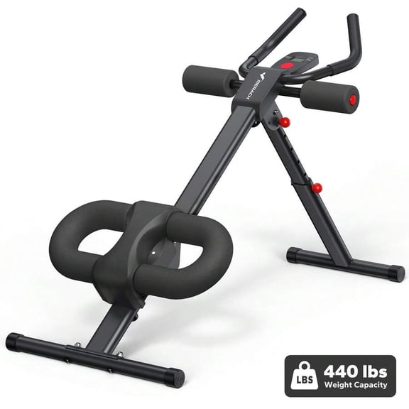 Ab Machine, Ab Workout Equipment, Adjustable Ab Trainer Machine For Abs Workout At Home Gym, Foldable, Knee Protection, Abdominal Trainer For Stomach Workout