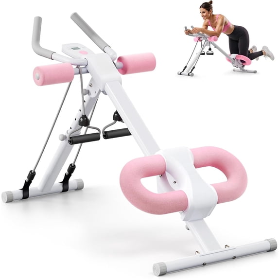 Adjustable Ab Trainer Machine Ab Workout Equipment Pink