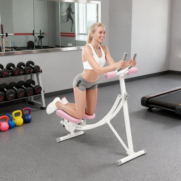 Ab Machine, Ab Workout Equipment for Home Gym, Foldable Core & Abdominal Exercise Machine, Ab Trainer Women Exercise Fitness Equipment, 150kg/330lbs Weight Capacity