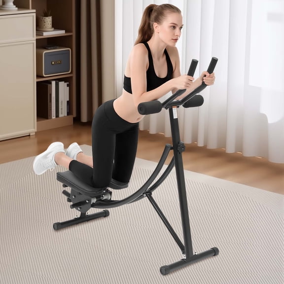 Ab Machine, Ab Workout Equipment for Home Gym, Foldable Core & Abdominal Exercise Machine, Ab Trainer Women Exercise Fitness Equipment, 150kg/330lbs Weight Capacity