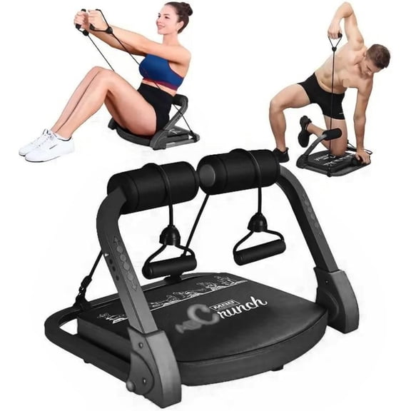Ab Machine Ab Workout Equipment Sit Up Machine & Exercise Equipment Ab Crunch Machine for Workout Ab Core Trainer Machine for Gym with Resistance Bands
