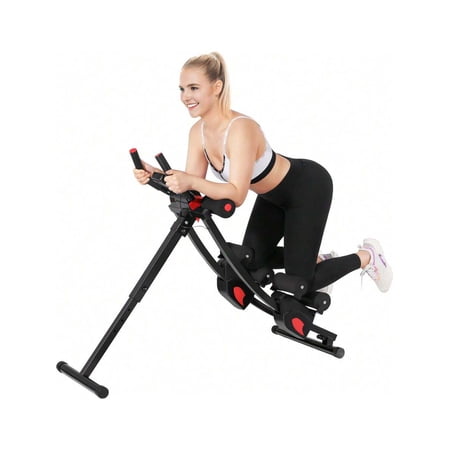Ab Machine, Ab Workout Equipment For Women, Adjustable Ab Trainer Machine For Stomach Workout At Home Gym, Ab Crunch Exercise Equipment Abdominal Trainer For Beginner, White Purple