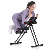 Ab Machine, Abdominal Fitness Trainer with 3 Adjustable Resistance & LCD Monitor, Whole Body Workout Equipment Waist Cruncher for Home Gym Strength Training
