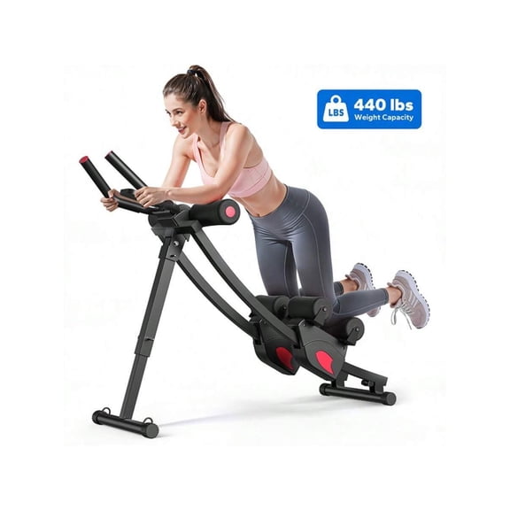 Ab Machine, Adjustable Ab Trainer Machine, Ab Workout Equipment For Home Gym, Ergonomic Arc Track For Better Abs, Foldable Workout Machine For Full Body Workout Home Exercise