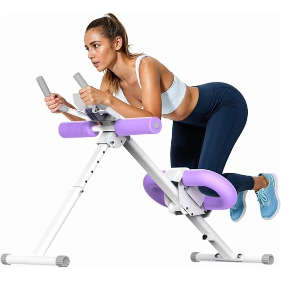 Ab Machine, Adjustable Ab Trainer Machine for Abs Workout at Home Gym, Foldable, Knee Protection, Abdominal Trainer for Stomach Workout